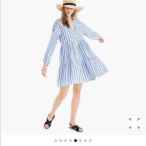 Jcrew tiered popover dress